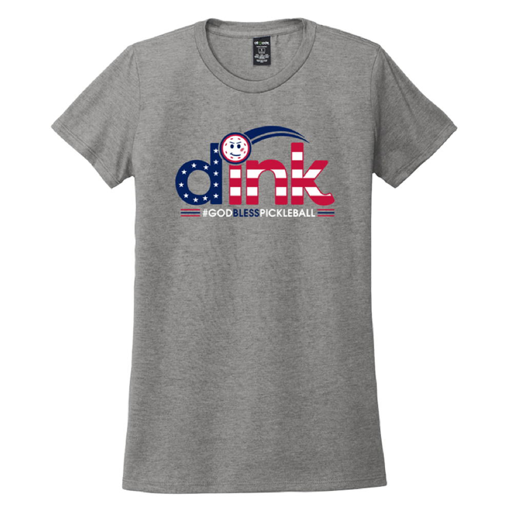 God Bless Pickleball 4th of July Tee - Ladies